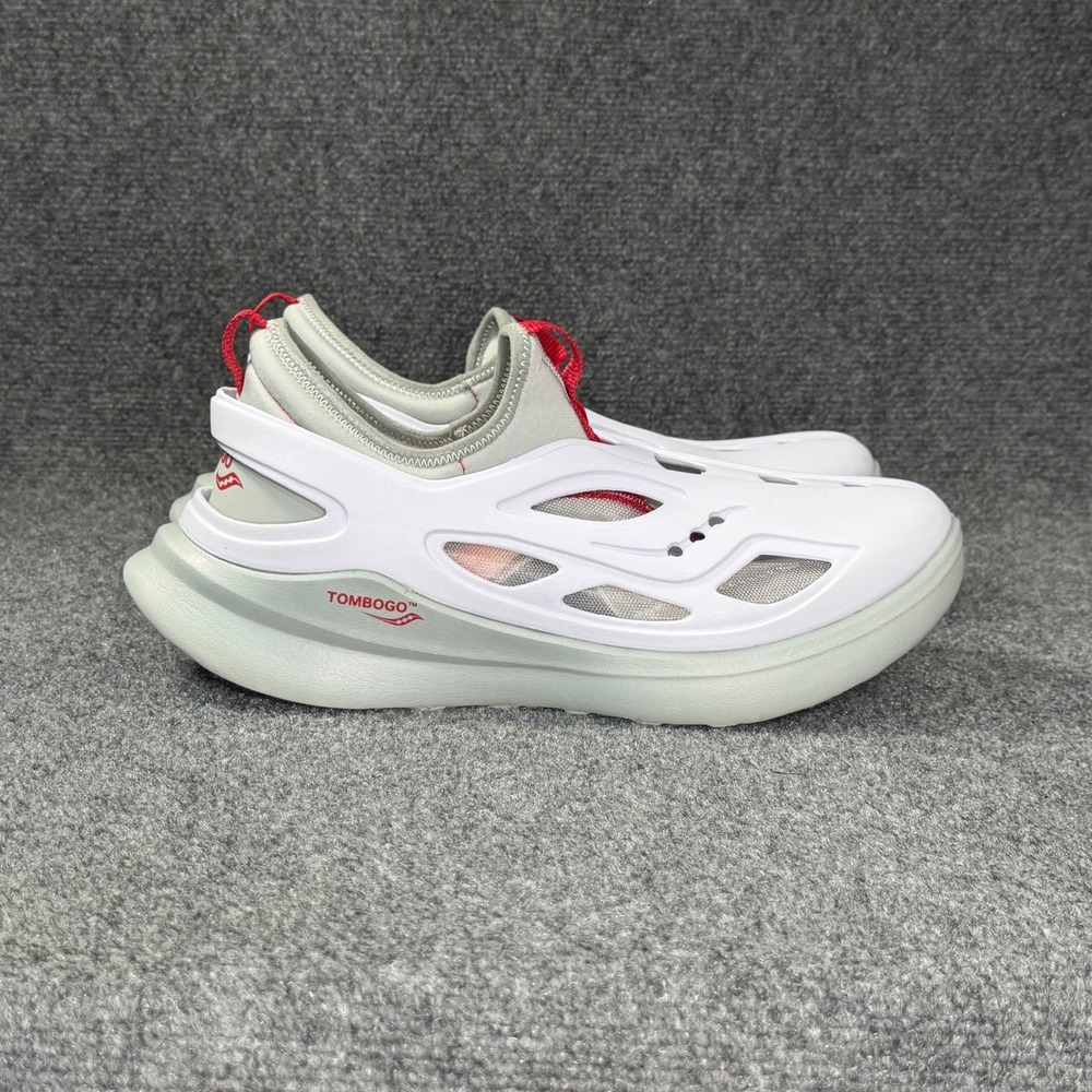 Saucony Butterfly x TOMBOGO Shoes Men's 13 White Grey Red Athletic Slip On Run